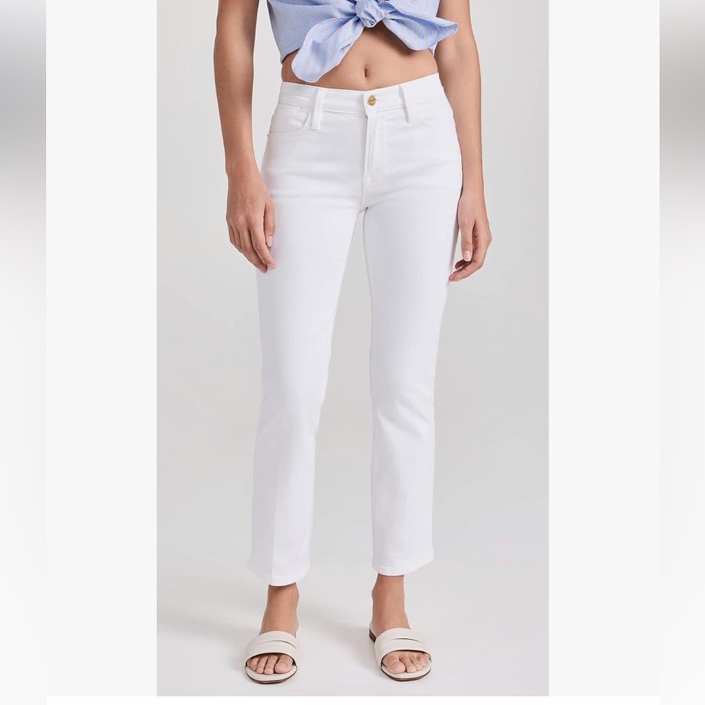 Frame Denim White Ankle & Cropped Jeans - Picture 2 of 5